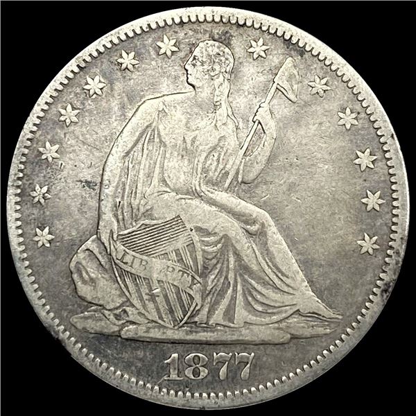 1877-S Seated Liberty Half Dollar ABOUT UNC