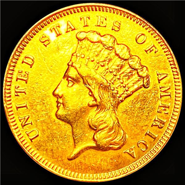 1878 $3 Gold Piece NEARLY UNCIRCULATED