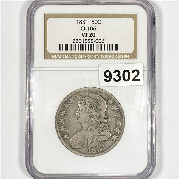 1831 Capped Bust Half Dollar NGC-VF20