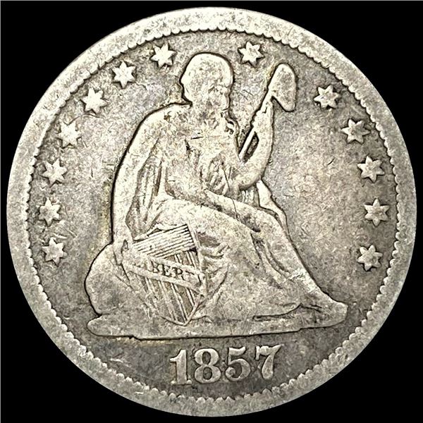 1857 Seated Liberty Quarter NICELY CIRCULATED