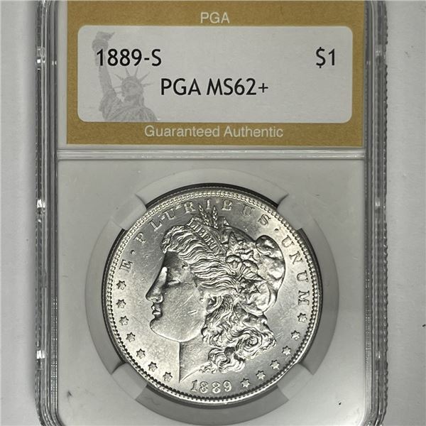 1889-S Morgan Silver Dollar PGA-MS62+