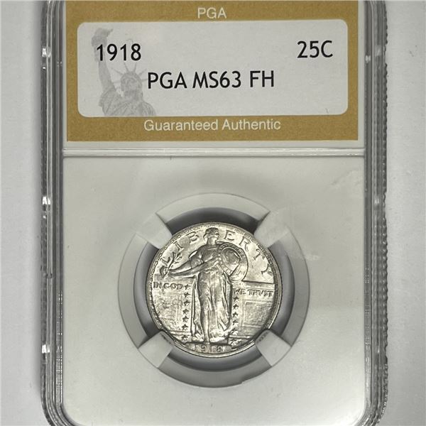 1918 Standing Liberty Quarter PGA-MS63 FH