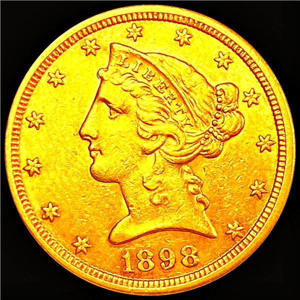 1898-S $5 Gold Half Eagle UNCIRCULATED