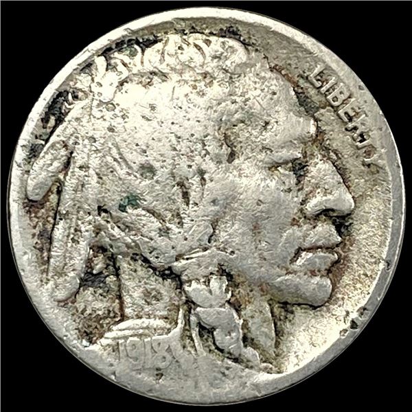1918-D Buffalo Nickel ABOUT UNCIRCULATED