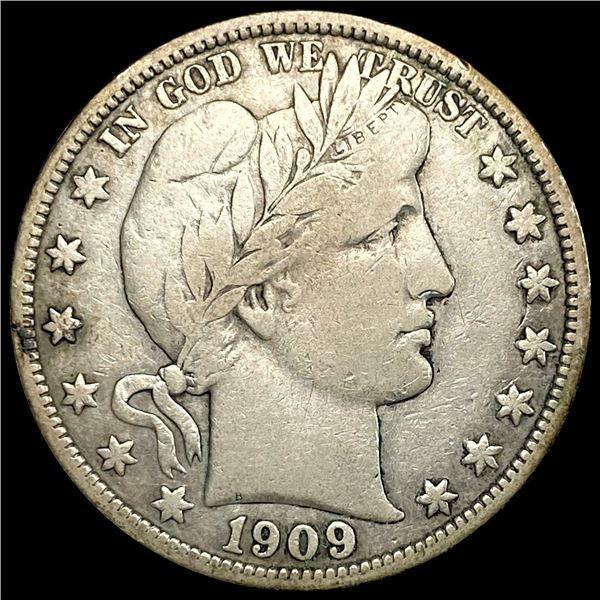 1909 Barber Half Dollar LIGHTLY CIRCULATED