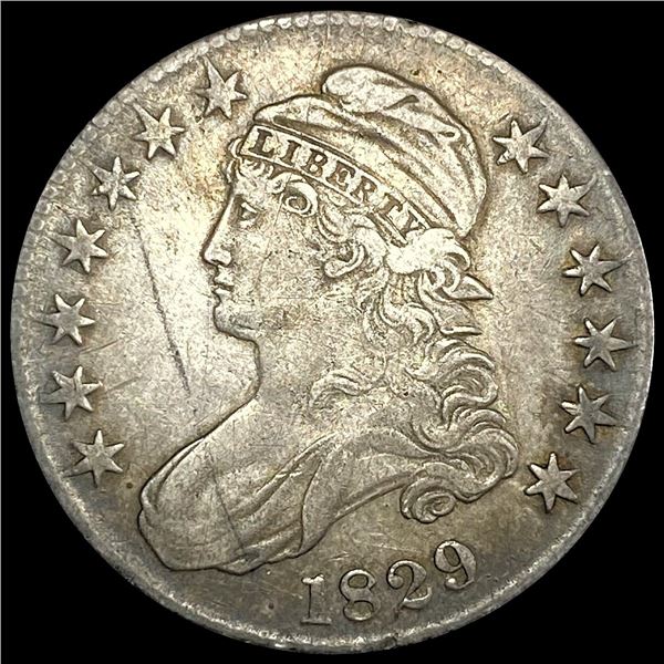 1829 Capped Bust Half Dollar NEARLY UNCIRCULATED