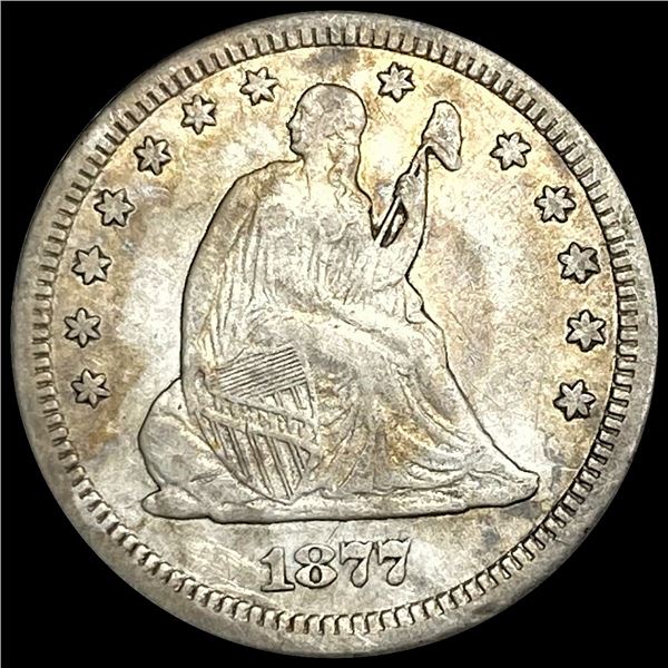 1877-CC Seated Liberty Quarter NICELY CIRCULATED
