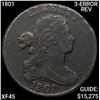 Image 1 : 1801 Draped Bust Large Cent LIGHTLY CIRC