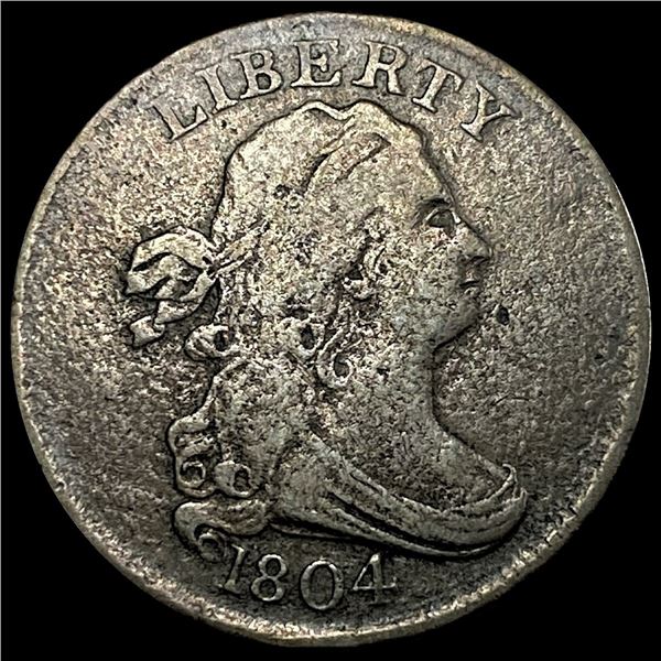 1804 Croslet 4 St Draped Bust Half Cent NICE CIRC