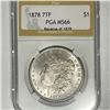 Image 1 : 1878 7TF Morgan Silver Dollar PGA-MS66 Rev of 78