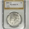 Image 1 : 1890-CC Morgan Silver Dollar PGA-MS62 PL