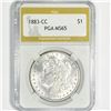 Image 1 : 1883-CC Morgan Silver Dollar PGA-MS65