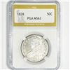 Image 1 : 1828 Capped Bust Half Dollar PGA-MS63