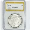 Image 1 : 1928 Silver Peace Dollar PGA-MS64
