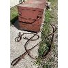 Image 2 : JOB LOT - METAL JOB BOX (2X4X8) AND 2X TOW CABLES 