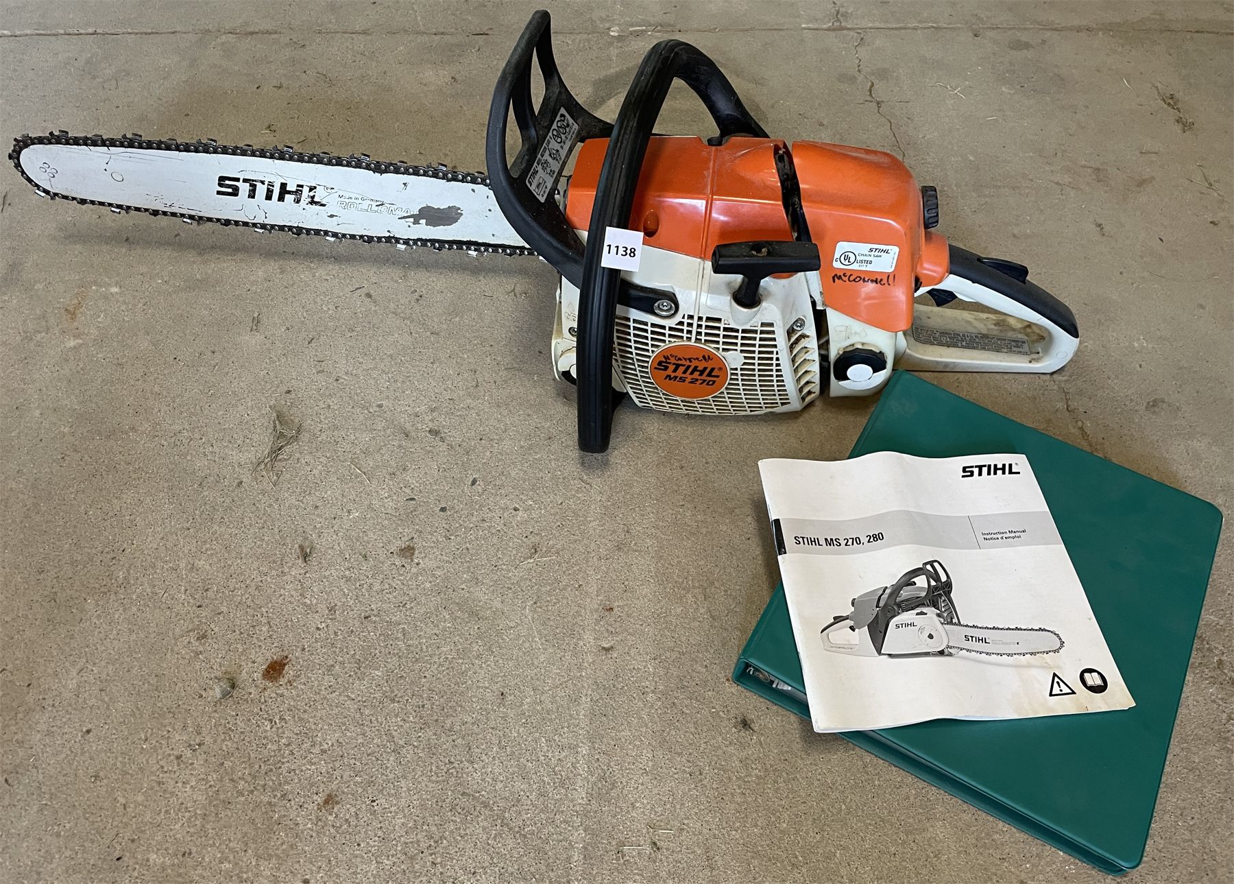 STIHL MODEL MS270 W/ MANUAL