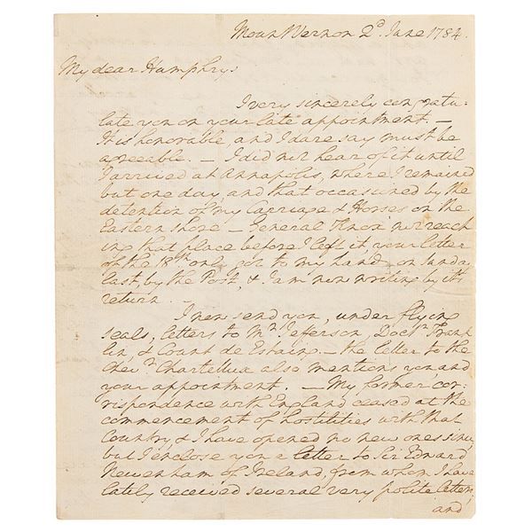 George Washington Autograph Letter Signed