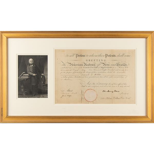 John Quincy Adams Document Signed as President