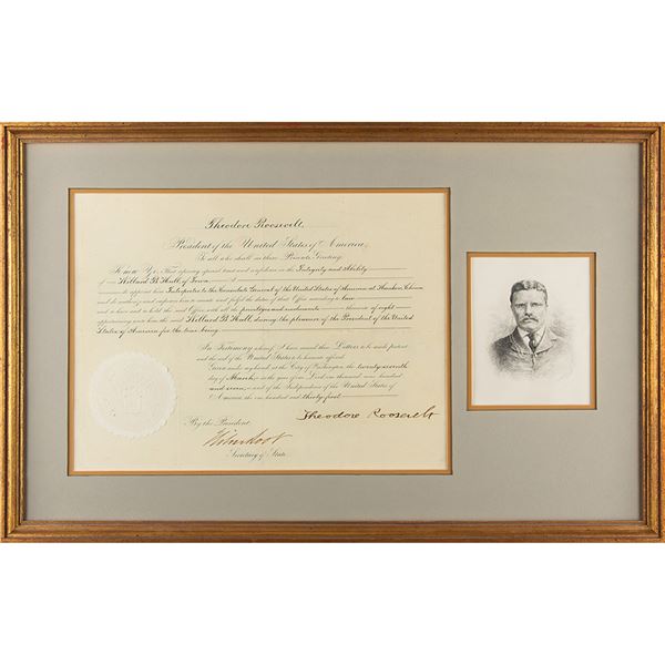 Theodore Roosevelt Document Signed as President
