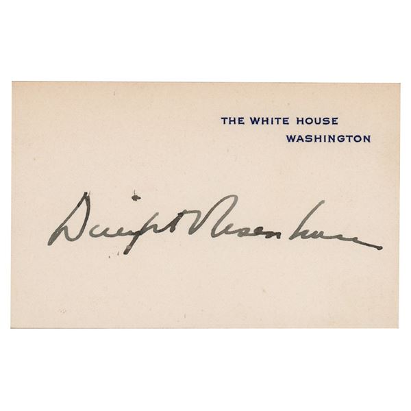 Dwight D. Eisenhower Signed White House Card