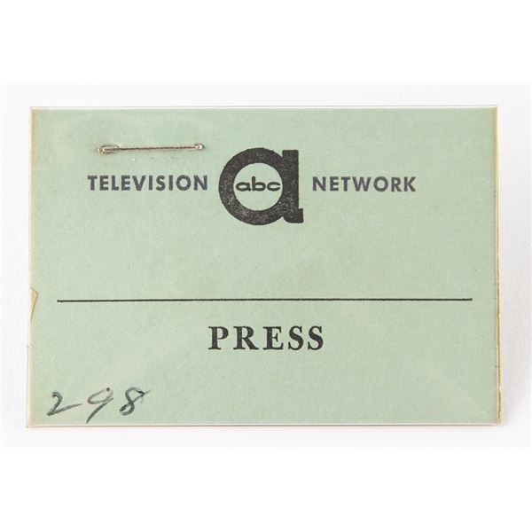 John F. Kennedy: Kennedy/Nixon Debate Press Badge and (8) Campaign Pins