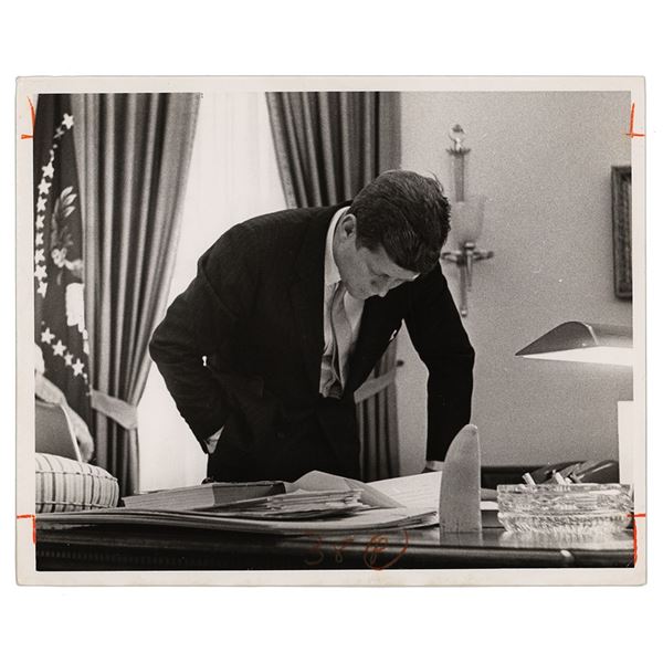 John F. Kennedy Original Wire Photograph