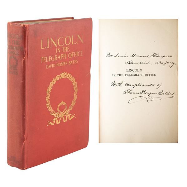 Abraham Lincoln: Thomas Eckert Signed Book