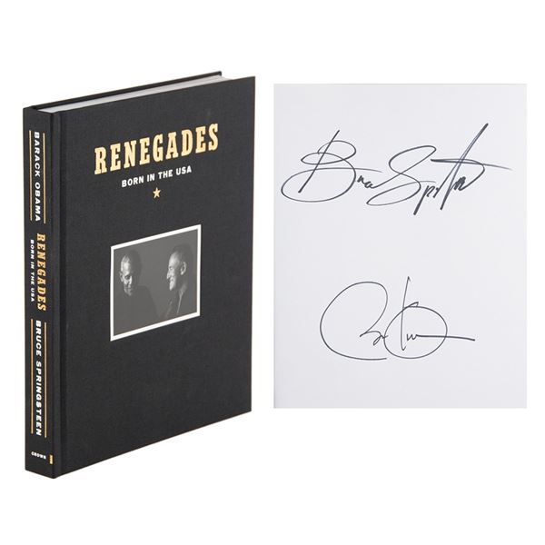 Barack Obama and Bruce Springsteen Signed Book