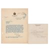 Image 1 : Franklin and Eleanor Roosevelt (2) Typed Letters Signed