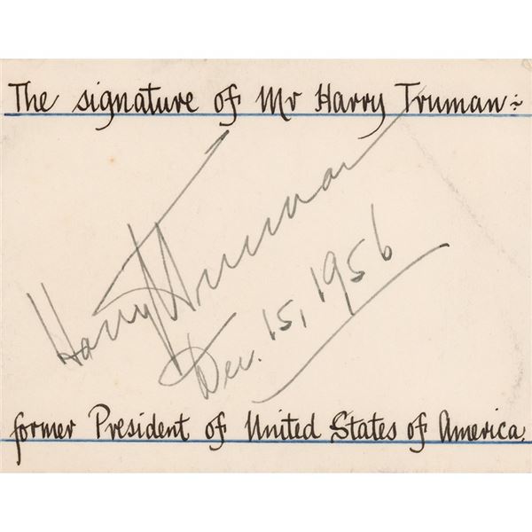 Harry S. Truman Signature