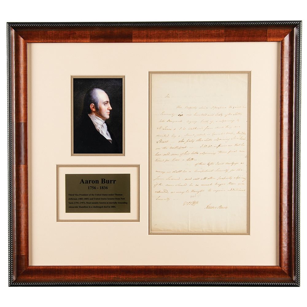 Aaron Burr Autograph Letter Signed