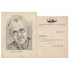 Image 1 : Allan Roy Dafoe Signed Sketch and Typed Letter Signed