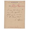 Image 1 : Gabriel Lippmann Autograph Note Signed