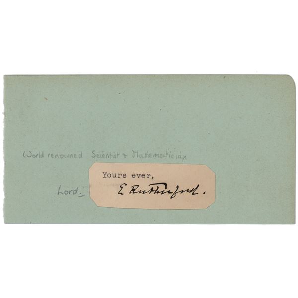 Ernest Rutherford Signature