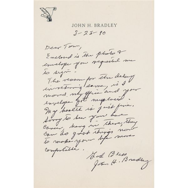 Iwo Jima: John H. Bradley Autograph Letter Signed