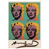 Image 1 : Andy Warhol Signed Postcard of 'Marilyn Monroe'
