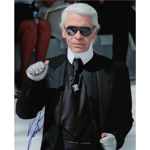 Karl Lagerfeld Signed Photograph