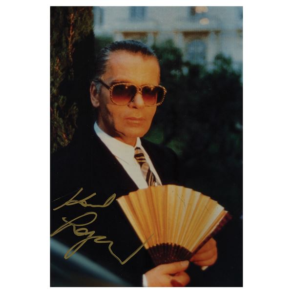Karl Lagerfeld Signed Photograph