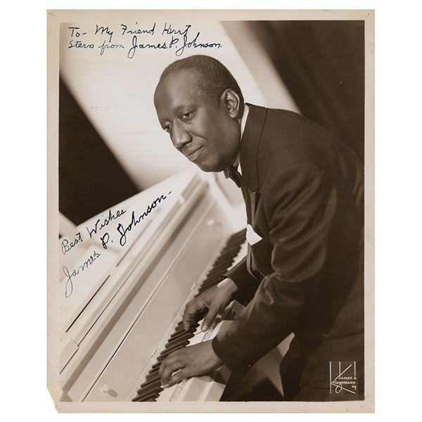 James P. Johnson Twice-Signed Photograph