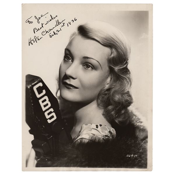 Helen Chandler Signed Photograph