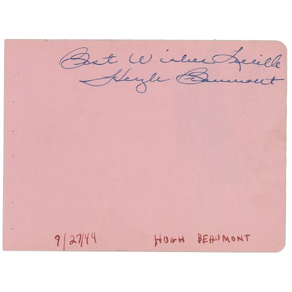 Hugh Beaumont Signature