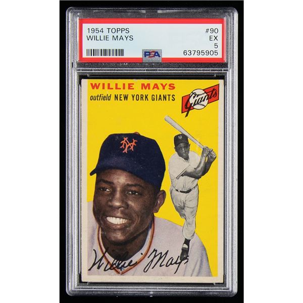 1954 Topps #90 Willie Mays PSA EX 5