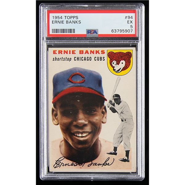 1954 Topps #94 Ernie Banks PSA EX 5