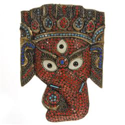 Vintage Tibet Elephant Ritual Mask (ANT-166)