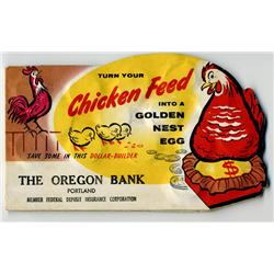 Vintage Bank Coin Saving Card    (COI-079)