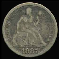 1887 Seated Liberty Dime Circulated (COI-4136)