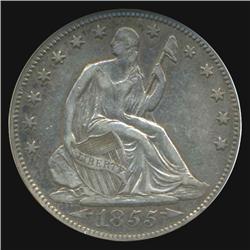 1855O Seated Liberty Half Dollar Graded XF/AU (COI-4153)