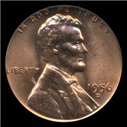 1956D US Lincoln Cent Coin Graded MS67 Red (COI-4171)