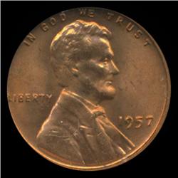 1957 Lincoln Cent Coin GEM Graded MS67 RED (COI-4196)