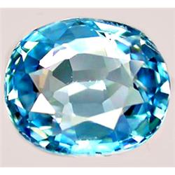 3.62ct RARE Graceful Top Sea Foam Blue Zircon Cambodia VVS (GEM-8134)